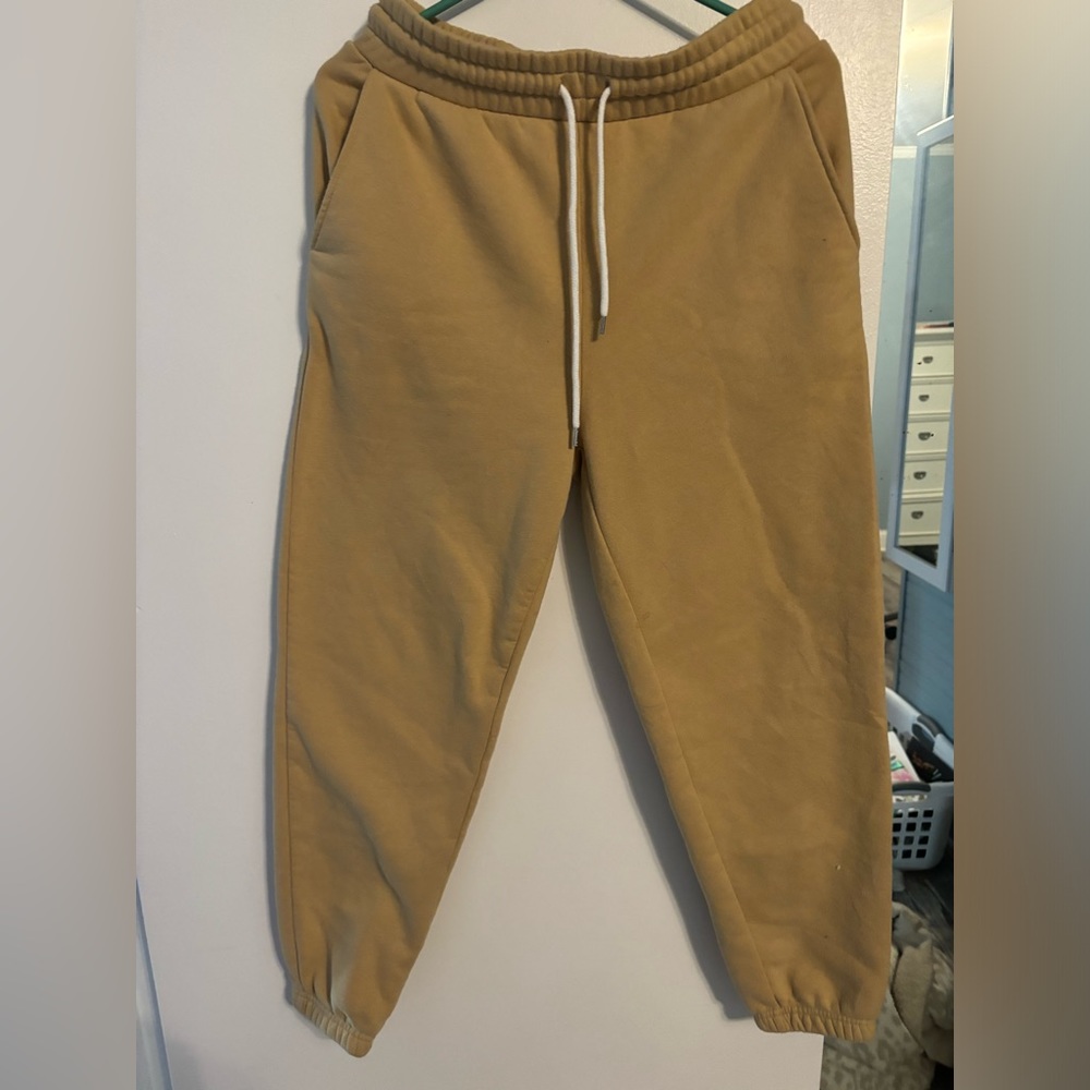 yellow sweatpants